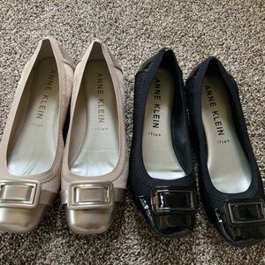 Two Pairs of Anne Klein Flats